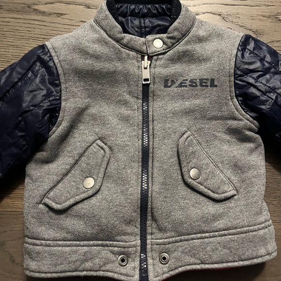 Diesel boys reversible fall jacket 24M EUC Ret $299 - Picture 3 of 6
